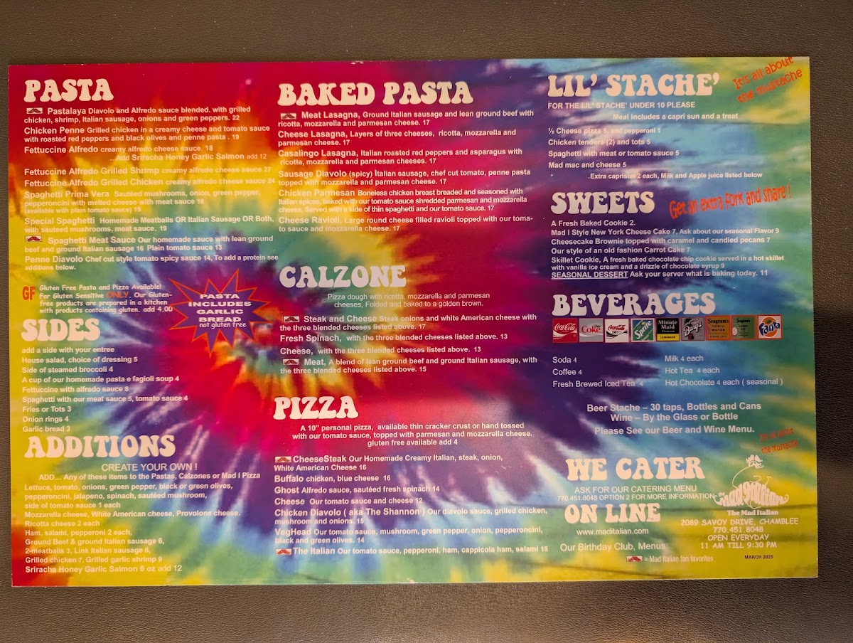 The Mad Italian Menu - Image 2