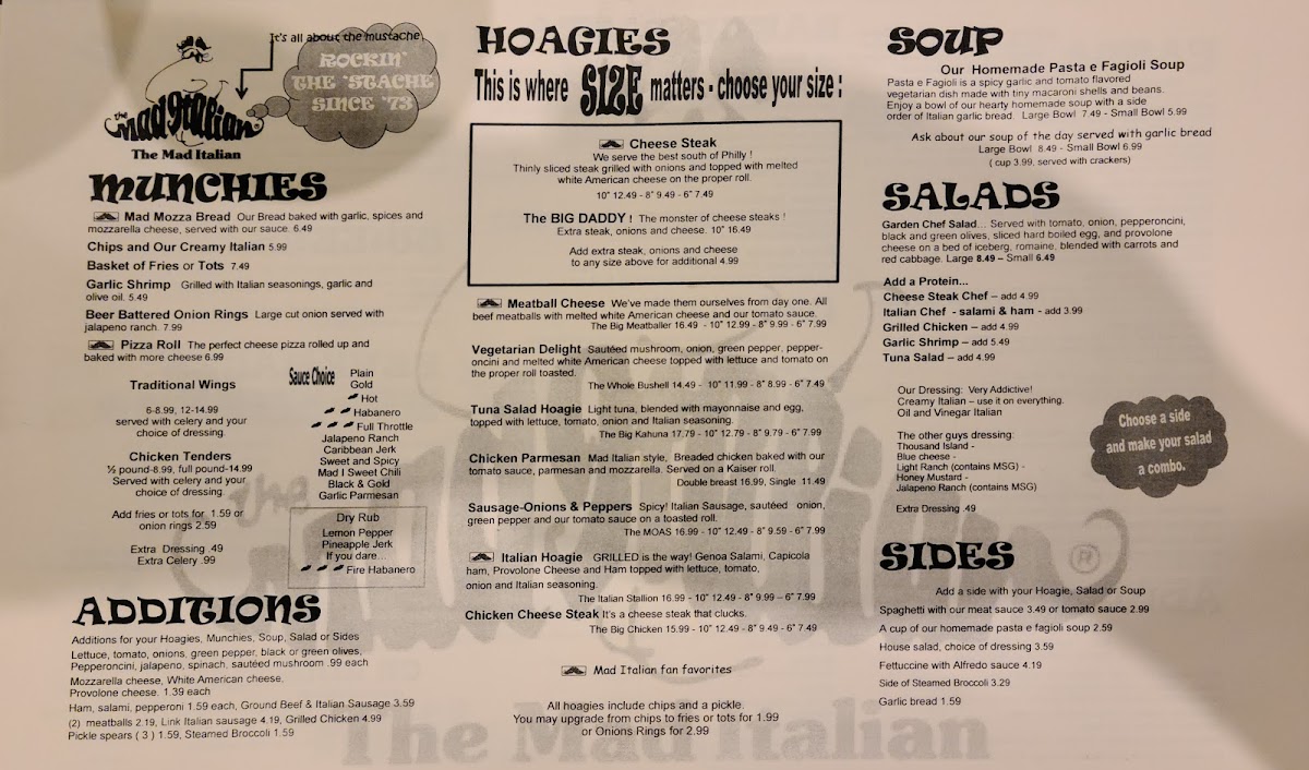 The Mad Italian Menu - Image 4